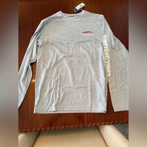NWT Vineyard Vines Men's Light Gray Long Sleeve Tee